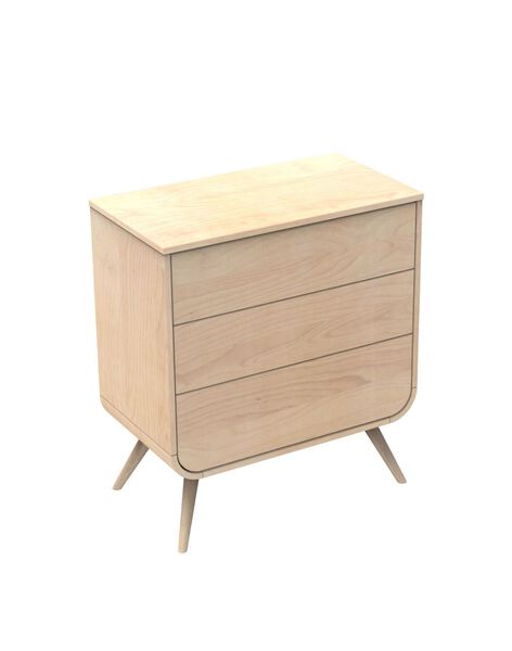 Galopin 3 drawer wooden chest of drawers 